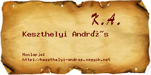 Keszthelyi András névjegykártya