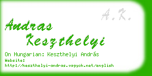 andras keszthelyi business card
